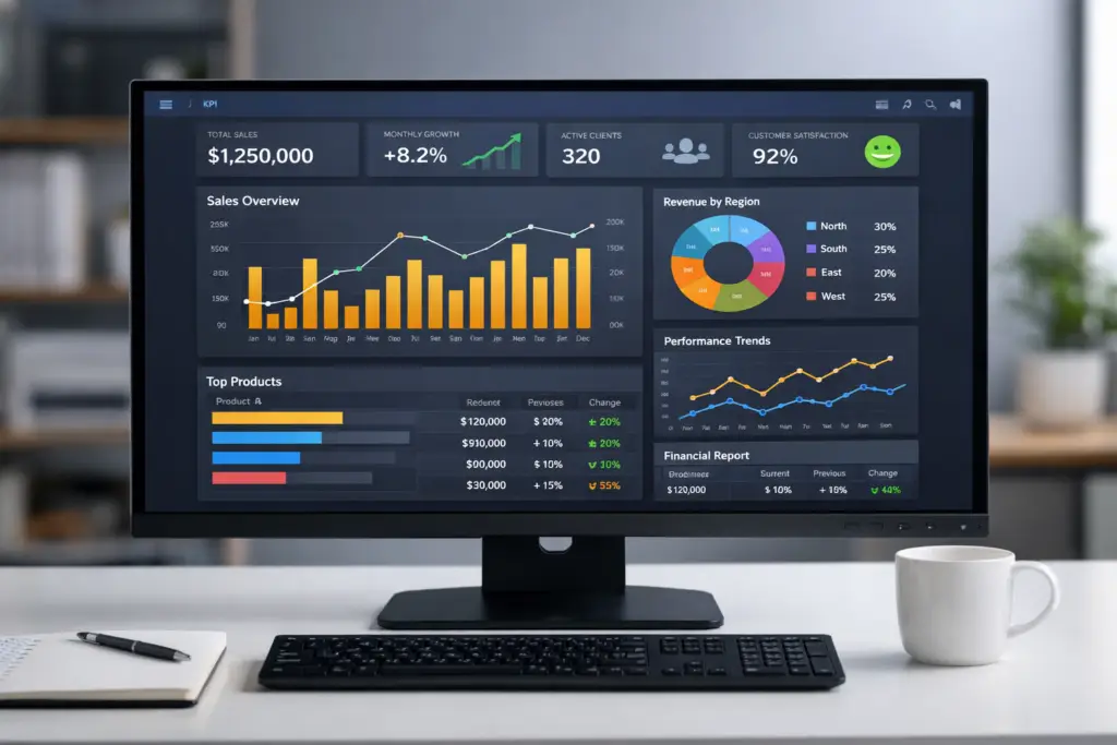 داش بورد - رسوم بيانية - بور بي اي - اكسل - جدة - السعودية - مدرب - دورة